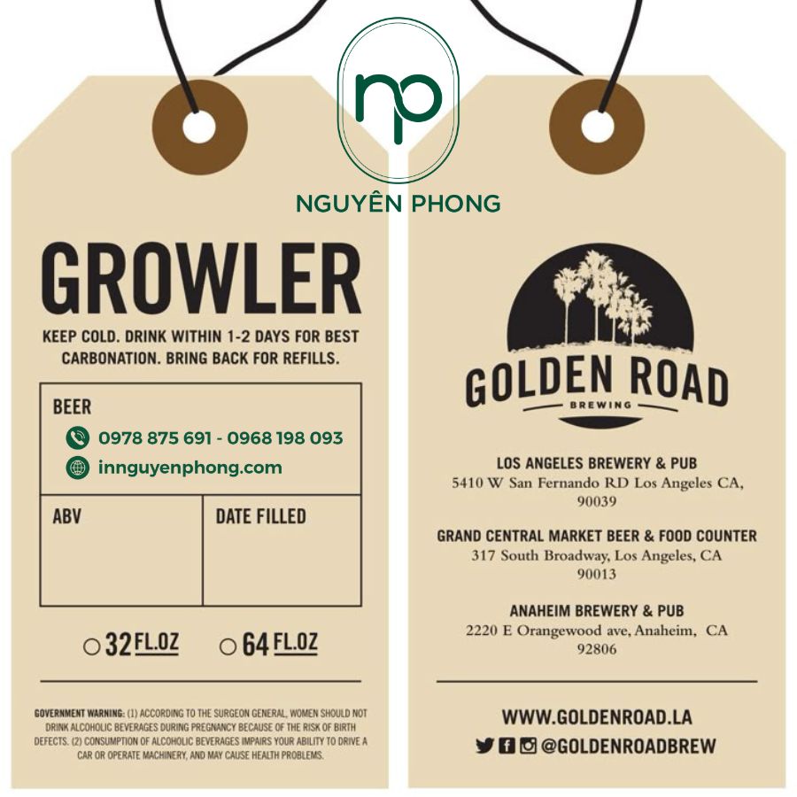 In tem cho sản phẩm hải sản cao cấp